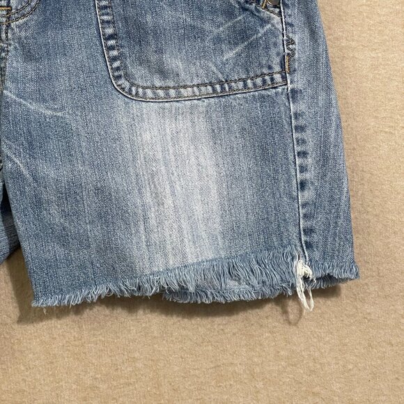 Mossimo Shorts Juniors 11 Denim Blue Distressed Cutoff - Picture 4 of 12